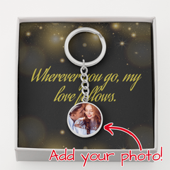 Round customizable keychain