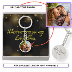 Round customizable keychain
