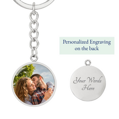 Round customizable keychain
